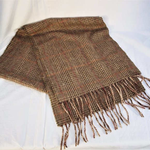 Brand new! Brooks Brothers Leather & Wool Tote with Matching Scarf - Picture 2 of 11